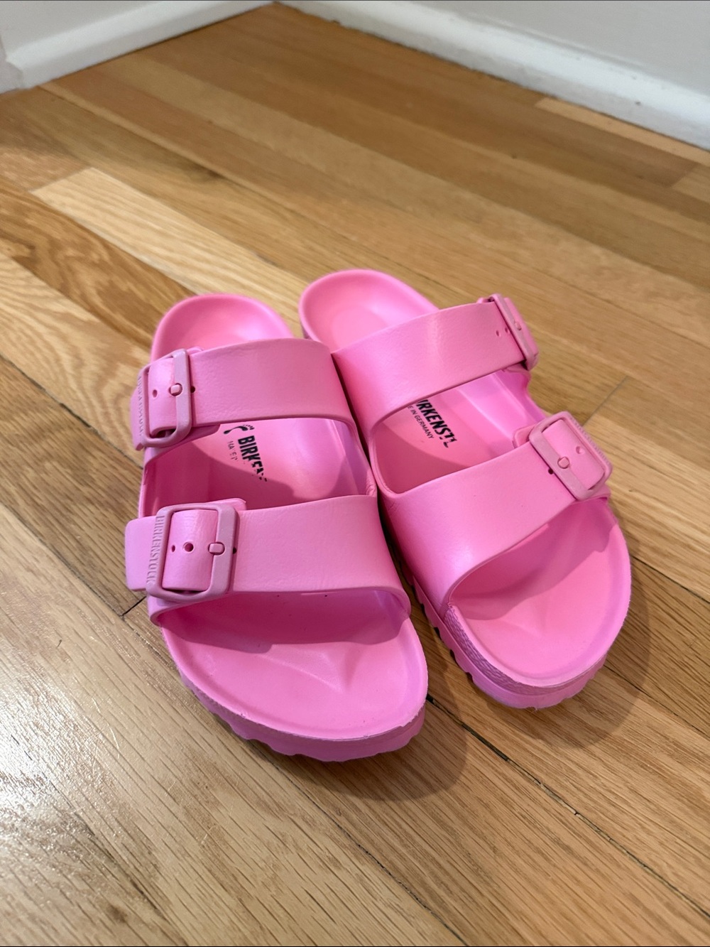 Birkenstock Pink Double-Buckle EVA Slides